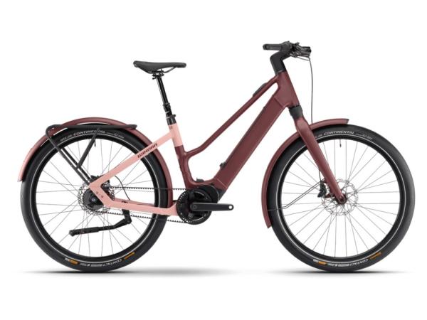 Winora iRide Pure R5f MID i400Wh 5-G Nexus 24-25 Wi BSXM MA_red velv./rose tan Rh L